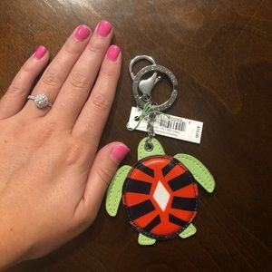 Vera Bradley Turtle Keychain